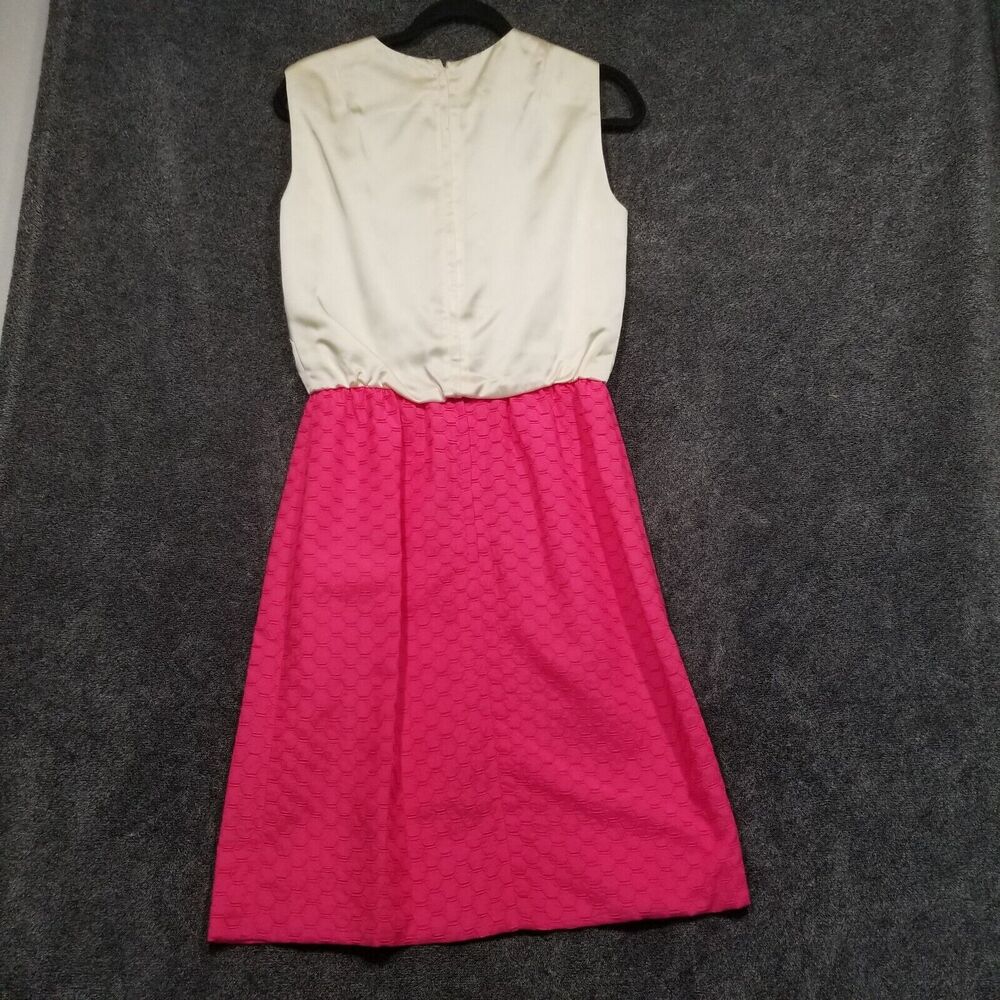 Neiman Marcus Ivory and Fuchsia Midi Dress - Picture 7 of 8